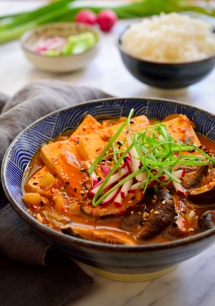 vegetarian kimchi soup