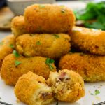 Mushroom croquettes on a plate