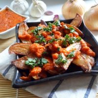 Smoked Patatas Bravas (How to Smoke on Your Stove Top)
