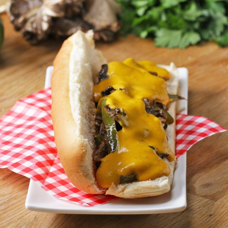 Image for Vegan Mushroom Cheesesteak Sandwich Recipe by Tasty