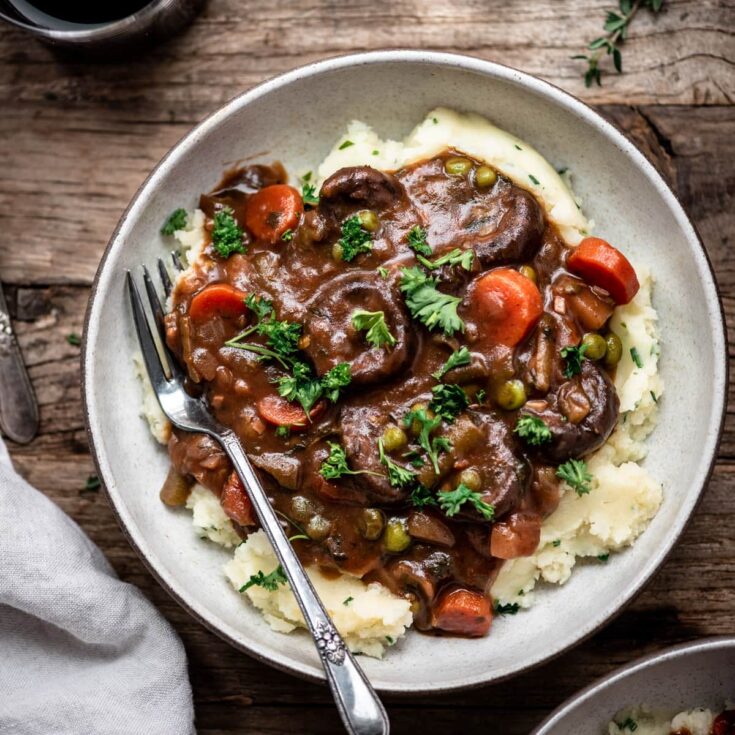 Image for Vegan Mushroom Stew over Mashed Potatoes