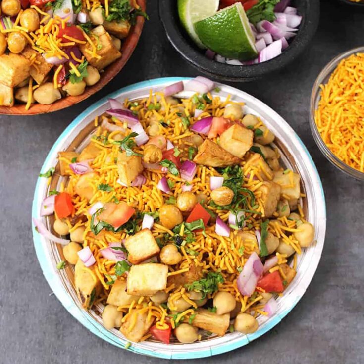 Image for Street Style Aloo Chana Chaat | Chickpea Potato Salad Recipe